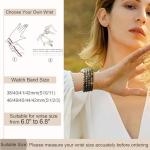 Newlibery Natural Stone Bracelet Beaded-Bands Women Compatible with Apple Watch 38mm 40mm 41mm 42mm (S10/11) Feminine Cute Handmade Stretch Strap for iWatch Series 11/10/9/8/7/6/5/4/3/2/1 SE 3/2/1
