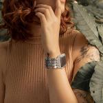 Newlibery Natural Stone Bracelet Beaded-Bands Women Compatible with Apple Watch 38mm 40mm 41mm 42mm (S10/11) Feminine Cute Handmade Stretch Strap for iWatch Series 11/10/9/8/7/6/5/4/3/2/1 SE 3/2/1