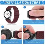 Relting Compatible with 16mm 18mm 19mm 20mm 22mm 24mm Watch Bands Quick Release Replacement Wristband,Adjustable Stretchy Nylon Solo Loop Straps Fabric Braided Sport Elastic Bands for Men Women