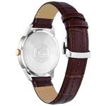 Citizen Men's Eco-Drive Dress Classic Rolan, Brown Leather Strap, Navy Dial, 3 Hand, Day/Date (Model: AW0096-06L)