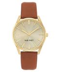 Nine West Women's Japanese Quartz Dress Watch with Faux Leather Strap, Brown, 18 (Model: NW/1994CHHY)