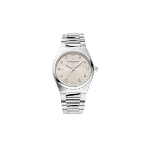 Frederique Constant Ladies Swiss Quartz Highlife Silver-Tone Stainless Steel Watch with Bracelet and Additional White Rubber Strap, Style: FC-240BGD2NH6B