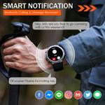 Military Smart Watch for Men with LED Flashlight 1.45” Rugged 3ATM Waterproof Smart Watch with 100+ Sports Modes Fitness Tracker with Heart Rate Sleep Monitor Tactical Smartwatch for iPhone Android