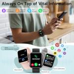 Smart Watch for Men Women, 1.8" Fitness Tracker for Android & iPhone, Answer/Make Calls, Alexa Built-in, Heart Rate/Sleep/SpO2 Monitor Smartwatch, IP68 Waterproof Watches 101+ Sport Modes, 2 Bands
