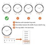 ANNEFIT Watch Bands for Men Women, Top Grain Leather Watch Strap with Quick Release, Band Width 12mm with Rose Gold Buckle (White)