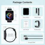 Smart Watch for Men Women, 1.8" Fitness Tracker for Android & iPhone, Answer/Make Calls, Alexa Built-in, Heart Rate/Sleep/SpO2 Monitor Smartwatch, IP68 Waterproof Watches 101+ Sport Modes, 2 Bands