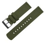 BARTON WATCH BANDS Canvas Quick Release Watch Band Straps, Army Green, 20mm