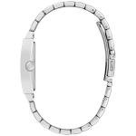 Caravelle by Bulova Ladies Modern Crystal 3 Hand Quartz Stainless Steel Bangle Watch, Expansion Band