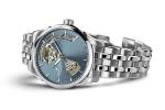 Hamilton Jazzmaster Open Heart Automatic Women's Watch, 36mm Stainless Steel Case, Swiss Made, Blue Dial Analog Wrist Watch, 50m Waterproof, Sapphire Crystal, 3-Hand Movement, Stainless Steel Strap
