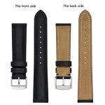 BISONSTRAP Watch Strap 20mm, Vintage Leather Replacement Watch Band, Black