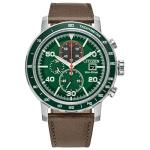 Citizen Men's Eco-Drive Brycen Chronograph Stainless Steel Watch, Green Dial (Model: CA0851-56X)