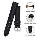 BISONSTRAP Watch Strap 20mm, Vintage Leather Replacement Watch Band, Black