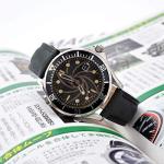 BISONSTRAP Watch Strap 20mm, Vintage Leather Replacement Watch Band, Black