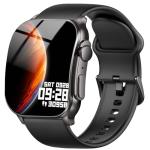 Smart Watch, 2.01" AMOLED Curved Display Fitness Tracker with Answer/Make Calls, Fitness Watch with Fitness and Sleep Trackers, Heart Rate Monitor, Always-On Display, Water Resistant, for Android iOS