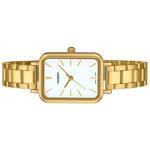 Casio LTP-V009G-7E Women's Rectangular Petite Gold Tone Stainless Steel White Dial Dress Watch