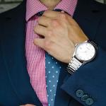 WOCCI 22mm Heavy-duty Metal Watch Band for Men, 316L Stainless Steel, Double Locking Deployant Clasp (Silver)