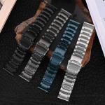 WOCCI 22mm Heavy-duty Metal Watch Band for Men, 316L Stainless Steel, Double Locking Deployant Clasp (Silver)