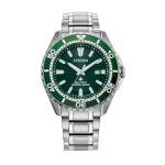 Citizen Men's Promaster Sea Eco-Drive Stainless Steel Watch, 3-Hand Date, One-Way Rotating Bezel, ISO Compliant, Luminous Hands and Markers, Green Dial (Model: BN0199-53X)