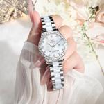 OLEVS Women Diamond Watch Elegant Luxury Dress Watch Women's Rose Gold Ceramic Crystal Wristwatch