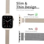 MARGE PLUS Slim Milanese Loop Compatible with Apple Watch Band for women 41mm 40mm 38mm 42mm 46mm 45mm 44mm, Stainless Steel Magnetic Mesh Strap work on iWatch Series 11 10 9 8 7 6 5 4 3 & SE 3 2 1