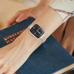 MARGE PLUS Slim Milanese Loop Compatible with Apple Watch Band for women 41mm 40mm 38mm 42mm 46mm 45mm 44mm, Stainless Steel Magnetic Mesh Strap work on iWatch Series 11 10 9 8 7 6 5 4 3 & SE 3 2 1