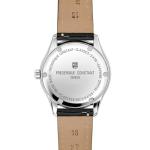 Frederique Constant Ladies' Swiss Made Classics Moon and Stars Quartz Diamond Accent Silver Tone Case Watch and Black Leather Strap, Style: FC-220BSD3BD6