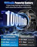 PODOEIL Military Smart Watches for Men,1000mAh/1.7" HD Large Screen Smartwatch, Led Flashlight, Answer/Make Calls,Waterproof,Heart Rate/Sleep Monitor/110+ Sport Modes Fitness Watch for Android/iPhone