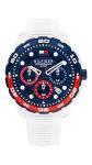 Tommy Hilfiger TH-Regatta Men's Chronograph Quartz Watch – 44mm Stainless Steel Case, Rotating Bezel, Silicone Strap, Nautical- Inspired Sport Style, Gift for Him
