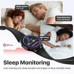 AI Chatgpt,Smart Watch for man,Translator Watch,Fitness Tracker with Heart Rate & Sleep Monitor,Answer/Make Call,AMOLED Touchsreen,Smartwatch for iPhone/Samsung/Android,50+Sport Modes,3ATM Waterproof