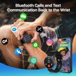 AI Chatgpt,Smart Watch for man,Translator Watch,Fitness Tracker with Heart Rate & Sleep Monitor,Answer/Make Call,AMOLED Touchsreen,Smartwatch for iPhone/Samsung/Android,50+Sport Modes,3ATM Waterproof