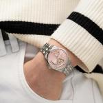 Hamilton Jazzmaster Open Heart Automatic Women's Watch, 36mm Stainless Steel Case, Swiss Made, Pink Dial Analog Wrist Watch, 50m Waterproof, Sapphire Crystal, 3-Hand Movement, Stainless Steel Strap