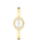 Movado Museum Bangle Oval Women's Watch, Swiss Quartz Movement, Stainless Steel, Luxury Timepiece - Gift for Her - 21.5mm
