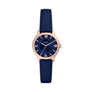 Fossil Women's Watch, Gilmore Three-Hand Blue Croco Leather Watch for Women