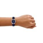 Fossil Women's Watch, Gilmore Three-Hand Blue Croco Leather Watch for Women