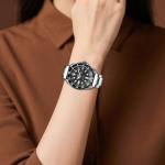 SINAIKE 22mm Metal Watch Band for Men Women, Quick Release Stainless Steel Watch Bracelet Solid Brushed Silver Watch Straps with Double Buckle