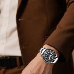 SINAIKE 22mm Metal Watch Band for Men Women, Quick Release Stainless Steel Watch Bracelet Solid Brushed Silver Watch Straps with Double Buckle