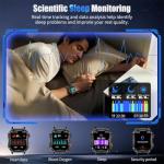 PODOEIL Military Smart Watches for Men, 2.01" HD Screen, 30-Day Battery, 5ATM Waterproof, LED Flashlight, Heart Rate & Sleep Monitor, 110+ Sports Modes, 2 Watch Bands, Android iOS