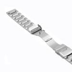 SINAIKE 22mm Metal Watch Band for Men Women, Quick Release Stainless Steel Watch Bracelet Solid Brushed Silver Watch Straps with Double Buckle
