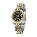 BUREI Women's Golden Watch Stainless Steel Classic Quartz Women Watches with Date Fashion Business Small Face Diamond Waterproof Ladies Watches,Gift for Women