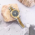 BUREI Women's Golden Watch Stainless Steel Classic Quartz Women Watches with Date Fashion Business Small Face Diamond Waterproof Ladies Watches,Gift for Women