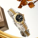 BUREI Women's Golden Watch Stainless Steel Classic Quartz Women Watches with Date Fashion Business Small Face Diamond Waterproof Ladies Watches,Gift for Women