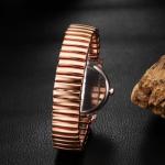 OIDEA Women's Elastic Strap Watches: Large Face Arabic Numerals Analog Quartz Wrist Watches for Women Easy Reader Stretch Band Ladies Watch Rosegold