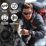 NORTH EDGE Apache Tactical Outdoor Watch for Men, Altimeter Barometer Compass Temperature Sensor, Rugged Sports Watch with Pedometer, Waterproof for Hiking Outdoor Activities