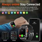 Military GPS Smart Watch for Men with Compass/Altitude/Flashlight，2.01" HD Screen smart watch with Voice Assistant/Bluetooth Calling，Smartwatch for Android&iOS, Activity Tracker Multiple Sport Modes