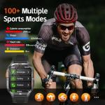 Military GPS Smart Watch for Men with Compass/Altitude/Flashlight，2.01" HD Screen smart watch with Voice Assistant/Bluetooth Calling，Smartwatch for Android&iOS, Activity Tracker Multiple Sport Modes