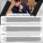 TumpCez Quick Release Watch Band - Choice of Width -18mm 19mm 20mm 22mm 24mm Watch Bands, Solo Loop Adjustable Elastic Nylon Watch Straps Replacement Wristband for Men Women