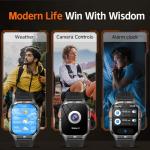 Military GPS Smart Watch for Men with Compass/Altitude/Flashlight，2.01" HD Screen smart watch with Voice Assistant/Bluetooth Calling，Smartwatch for Android&iOS, Activity Tracker Multiple Sport Modes