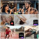 Smart Watch for Men Women, 1.83" HD Touch Screen Smartwatch with Bluetooth Call, 5 ATM Waterproof, 130+ Sport Modes Fitness Tracker Heart Rate Sleep Monitor Pedometer, Compatible with Android iPhone