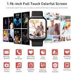 Smart Watch(Answer/Make Call BT5.4), 2026 New Smartwatch for Men Women, 1.96" HD Touch Fitness Watch with 110+ Sport Modes/Heart Rate/Sleep Monitor/Pedometer, IP68 Waterproof Fitness Activity Tracker