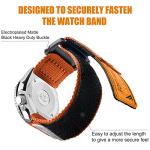 Ritche Christmas Gift Nylon Sport 22MM Quick Release Watch Band for men women,Replacement Sekio Watch bands Orange, White Elephant Gifts, Stocking Stuffers for Men